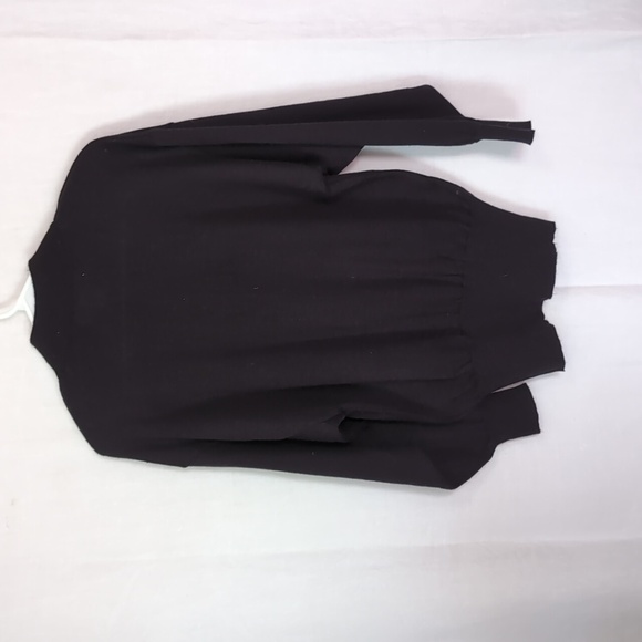 Vintage A'Milano Black Pink Ribbon Beaded Mock Neck Sweater Size Small - Picture 4 of 4